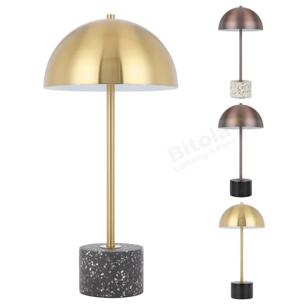 Telbix Domez Table Lamp with Terrazzo or Marble Base
