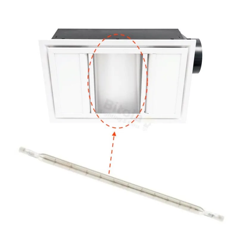 Mercator 800w R7S 255mm Halogen Bathroom Heater Globe