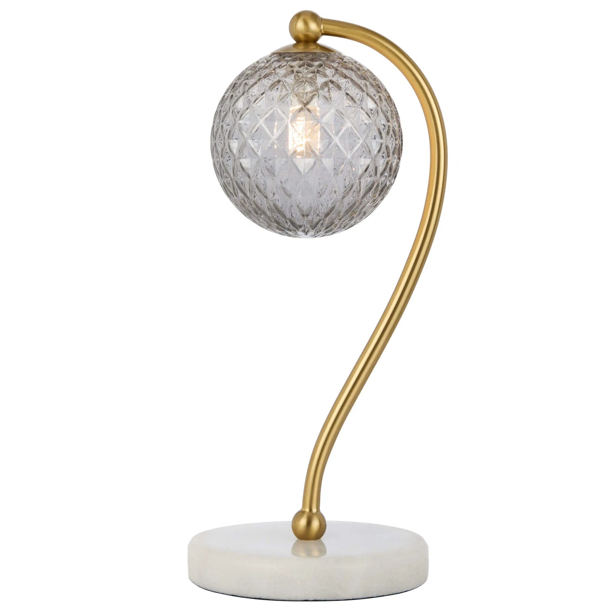 Telbix Felton Table Lamp White Marble