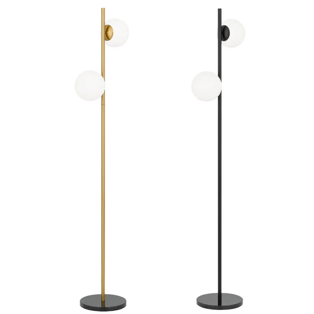 Telbix Figaro 2 Light Floor Lamp with Glass Ball Shades - Moran Style