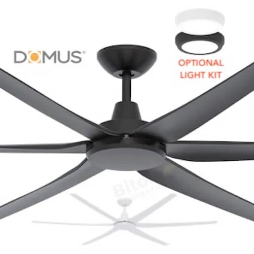 Domus Glide Big 80" Large DC Ceiling Fan with Remote Controller