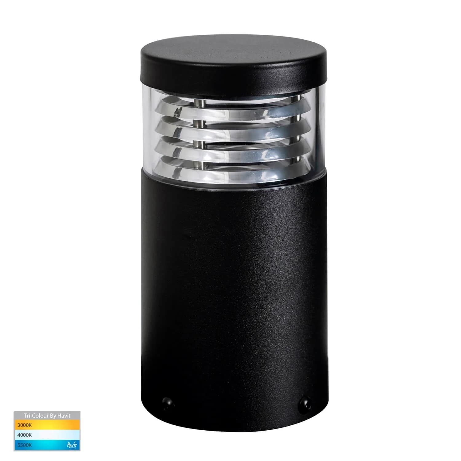 Havit Mini Bollard HV1615T-BLK Black Louvered LED Light - 190mm