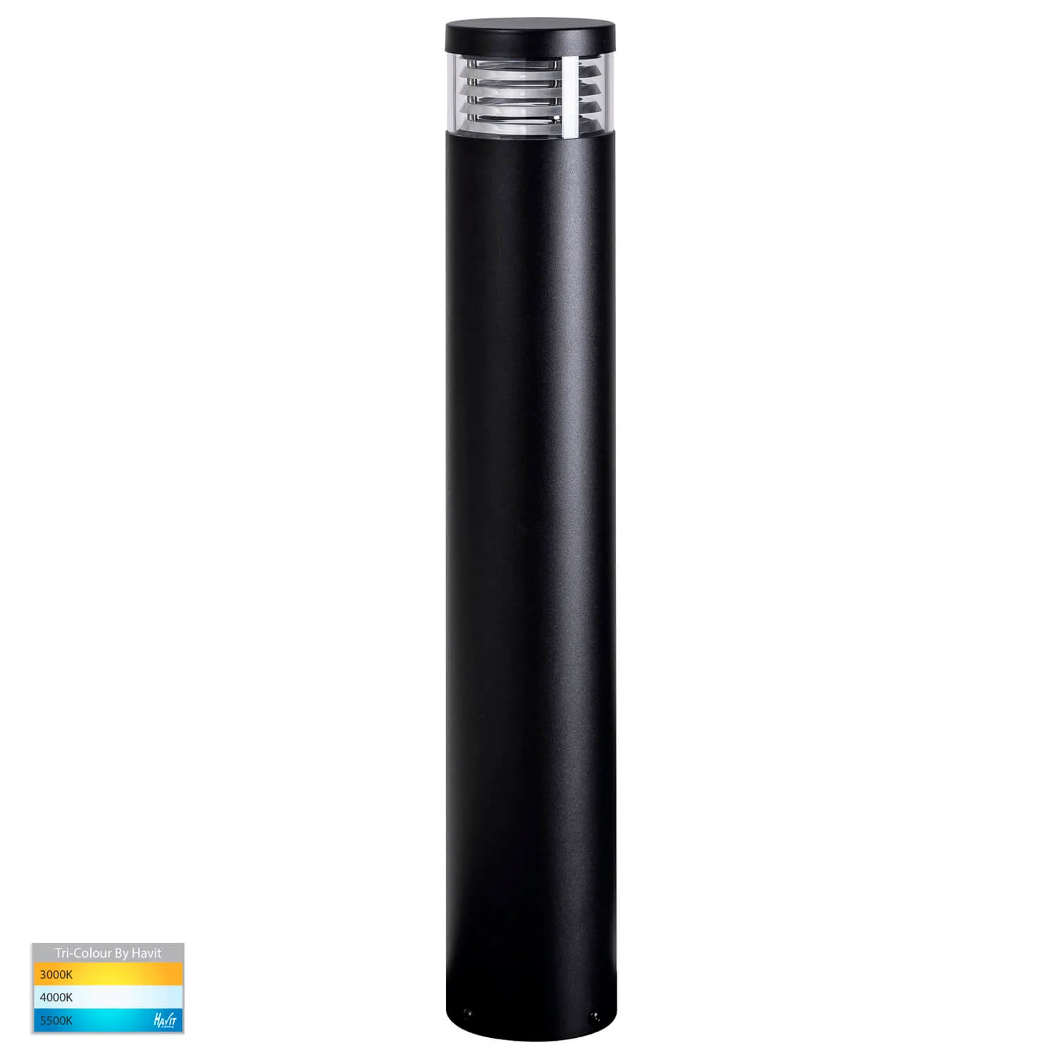 Havit Maxi Bollard HV1616T-BLK Black Louvred LED Light - 600mm