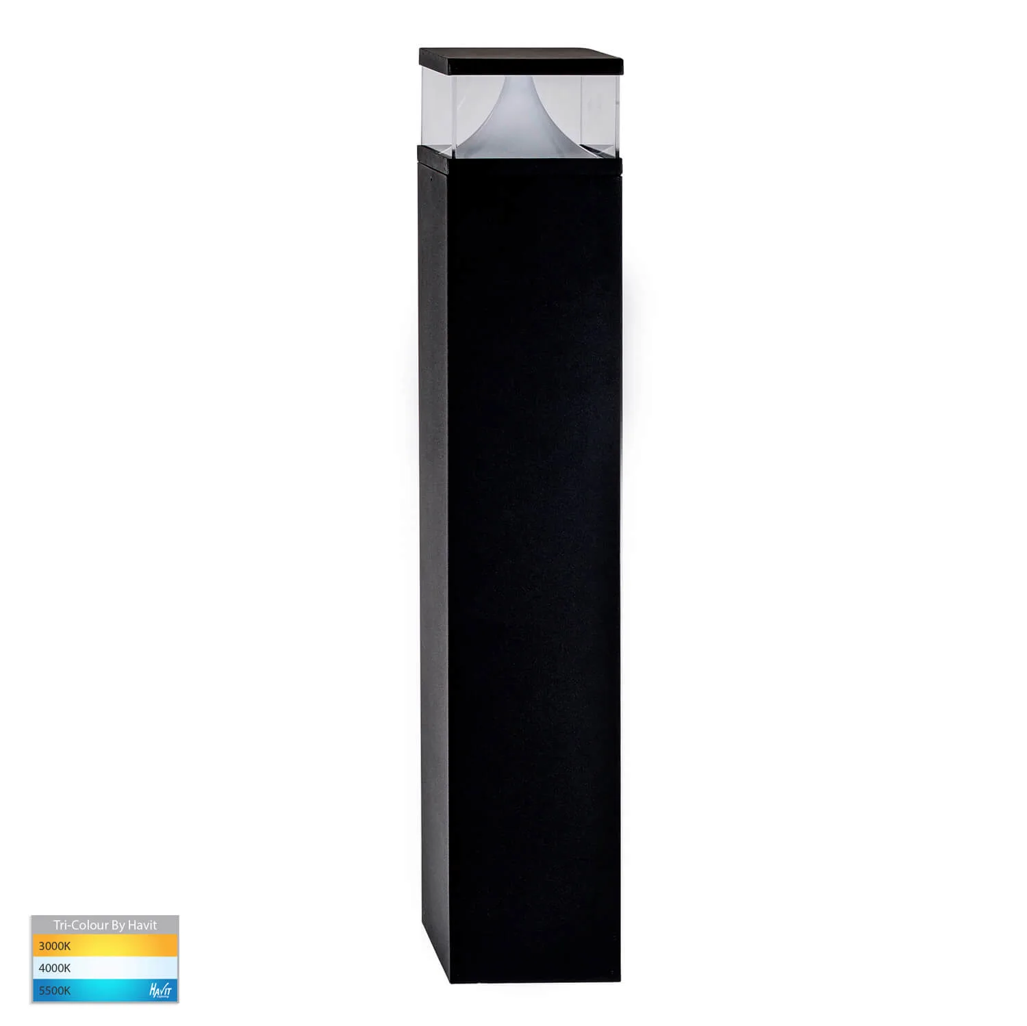Havit Divad HV1628T-BLK-240V-SQ Square 12w LED Bollard Light - 600mm