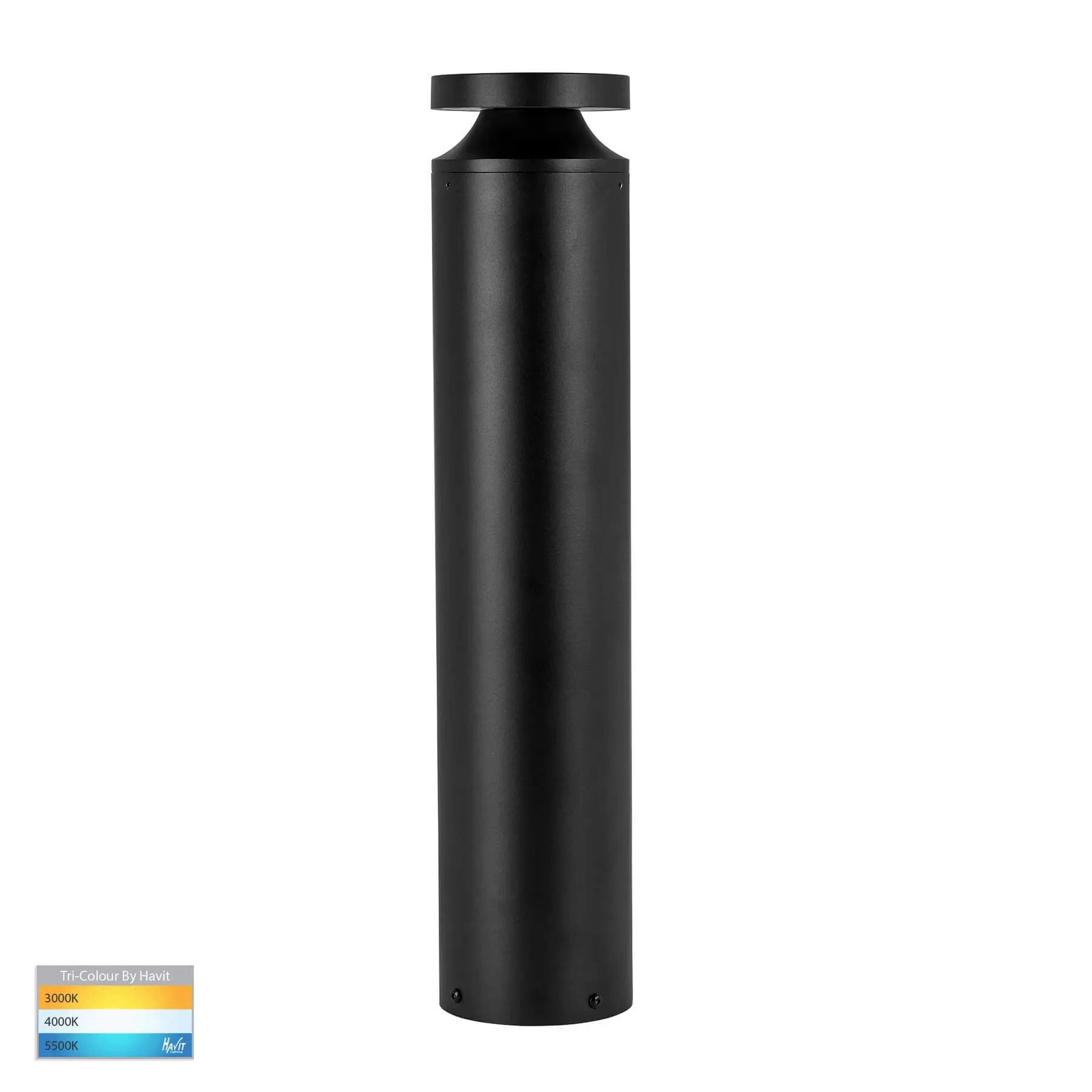 Havit Noray HV1638T-BLK Round 570mm Tri-Colour 12w LED Bollard Light