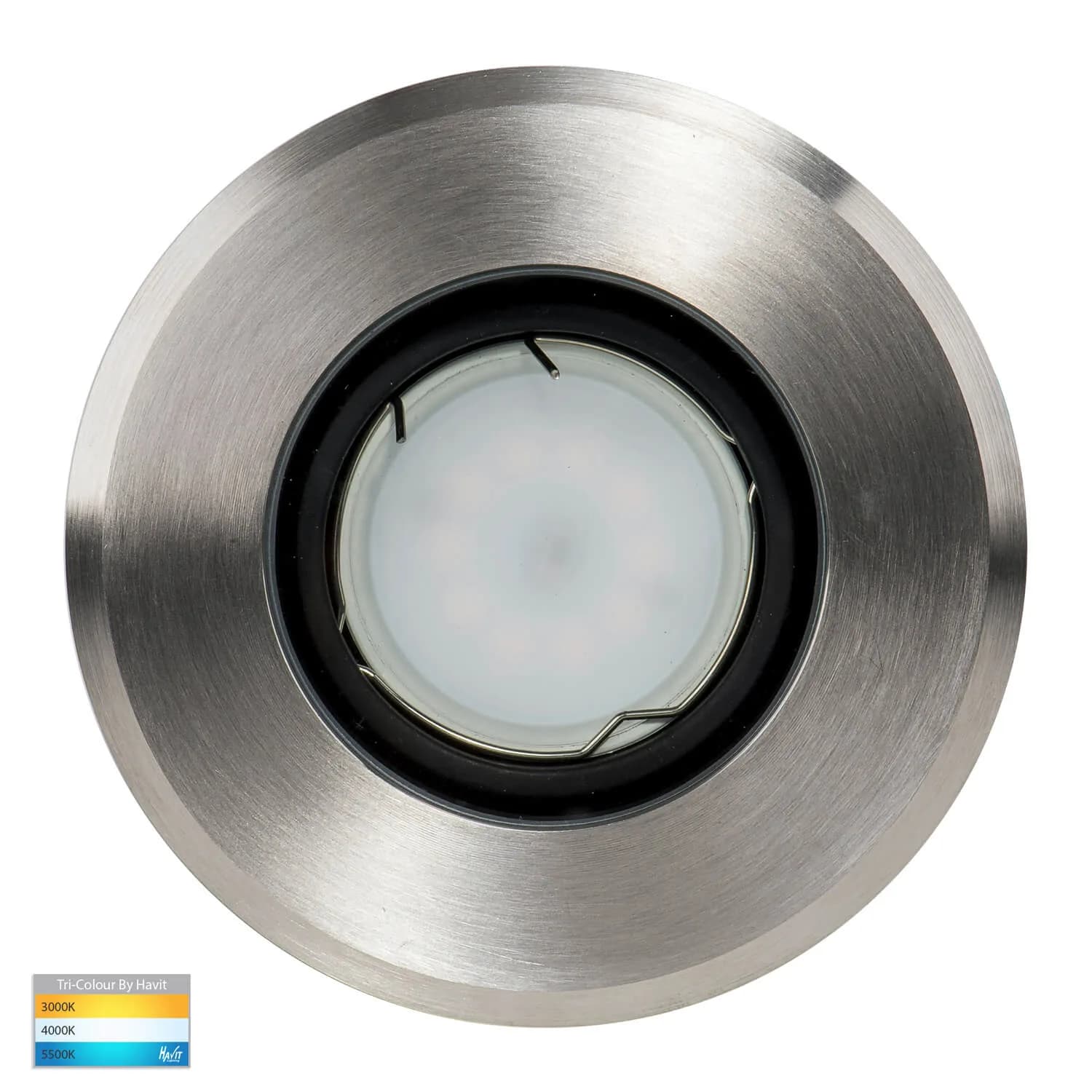 Havit Luta Round HV1825T 316 Stainless Steel 12v Tri-Colour 5w LED Inground Light