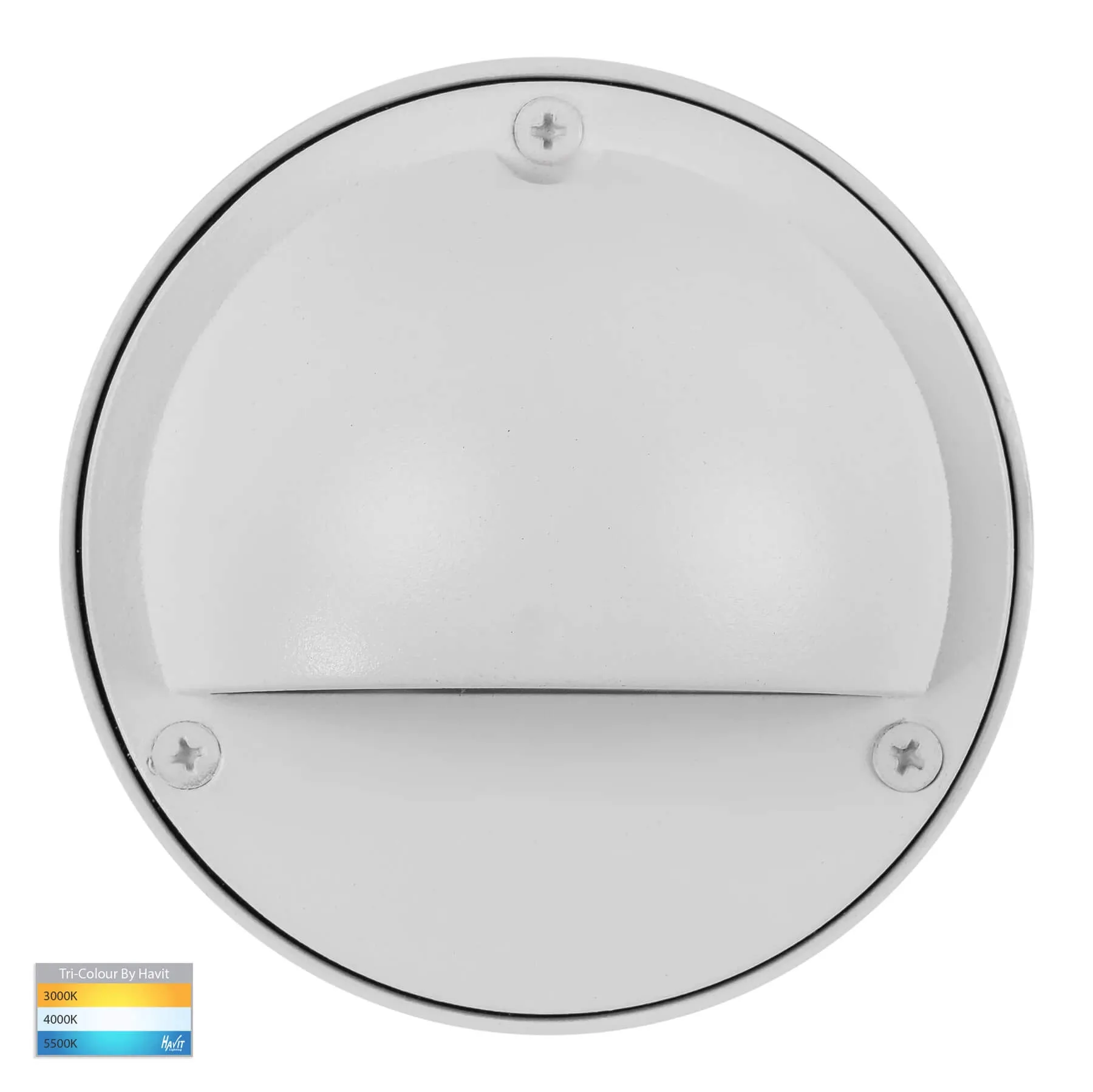 Havit Pinta HV2924T-WHT White 12v Tri-Colour LED Step / Wall Light with Eyelid