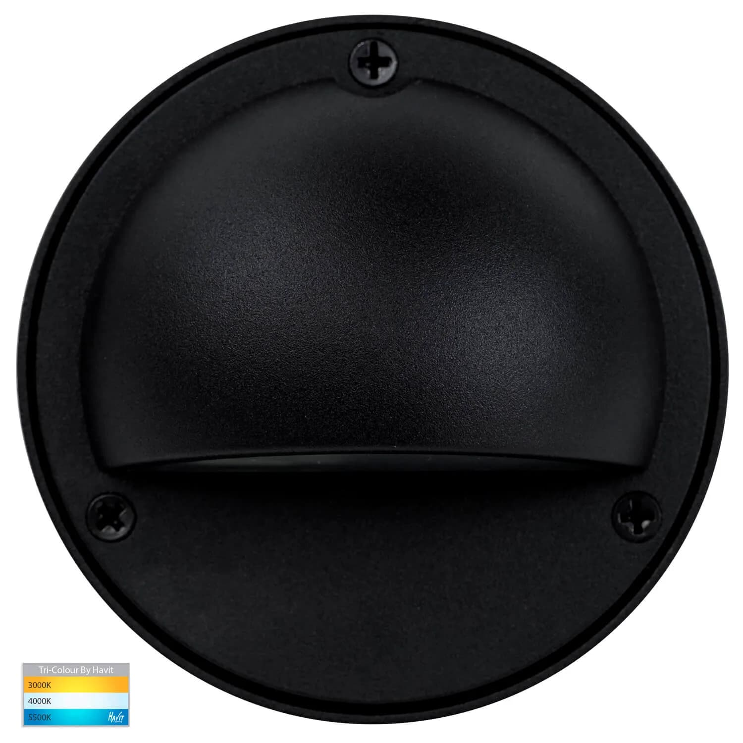 Havit Pinta HV2923T Black 240v Tri-Colour LED Step / Wall Light with Eyelid