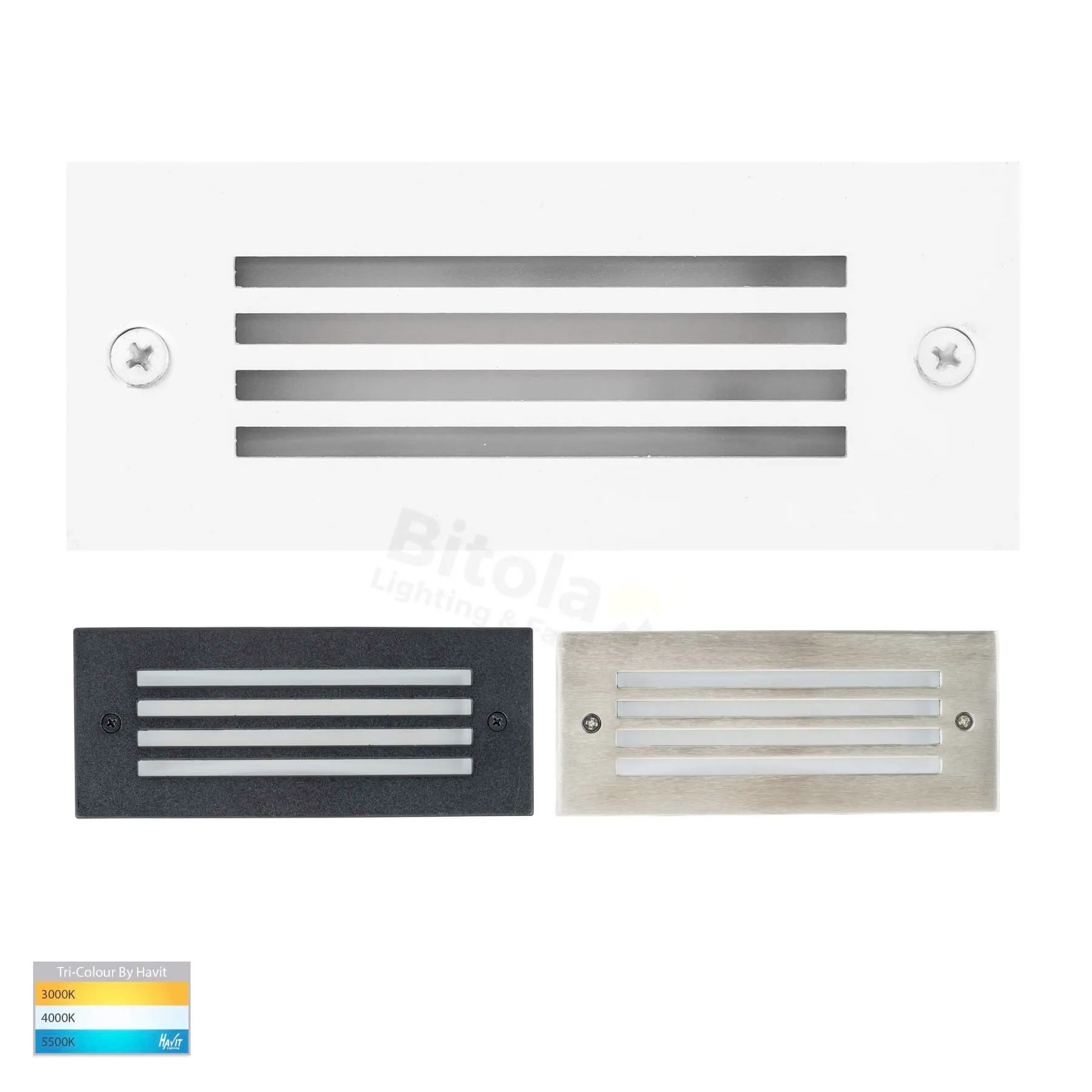Havit Bata HV3006T 12v Tri-Colour 6w LED Brick Light - Grill Face