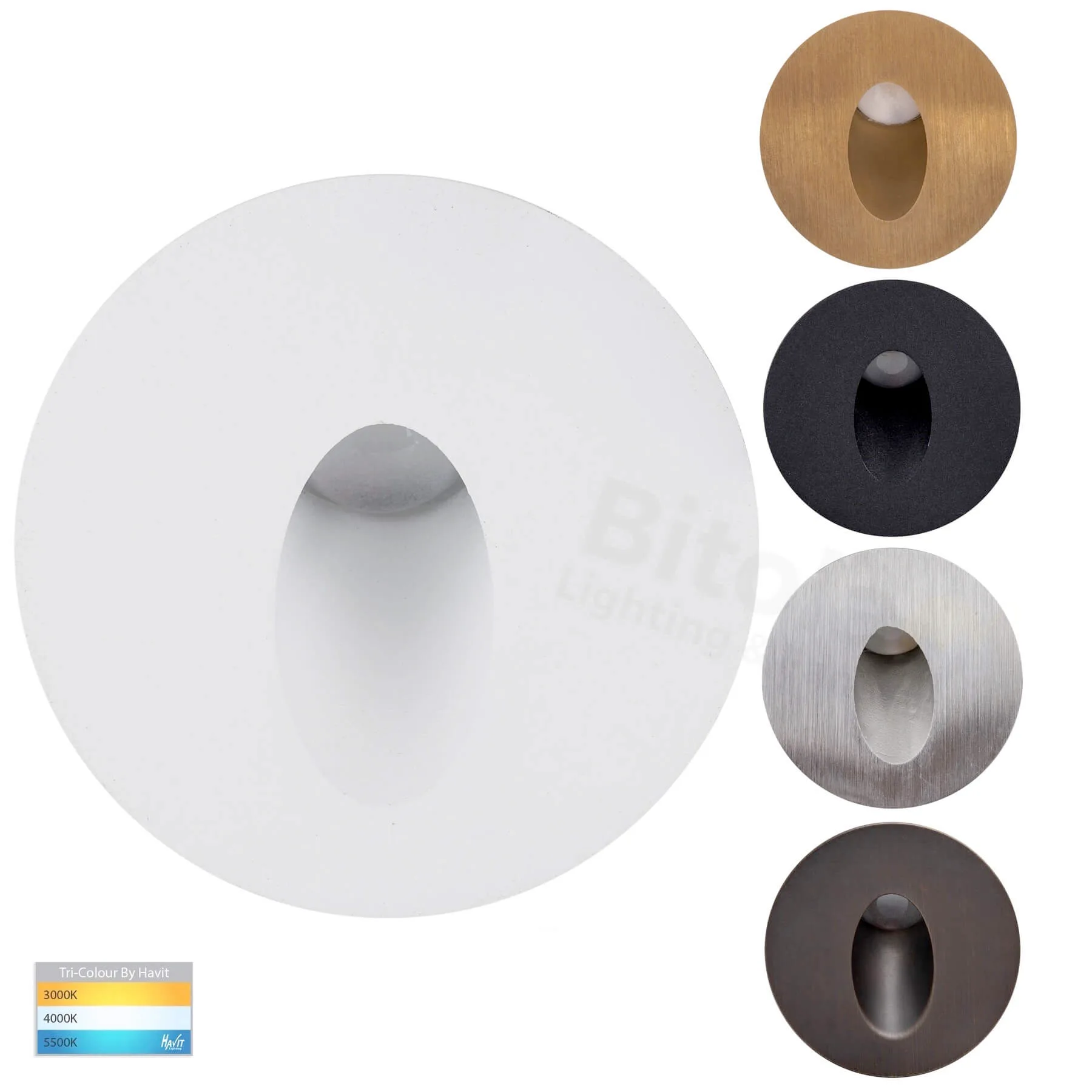 Havit Reces Round HV3205T 12v 3w LED Recessed Step / Wall Light