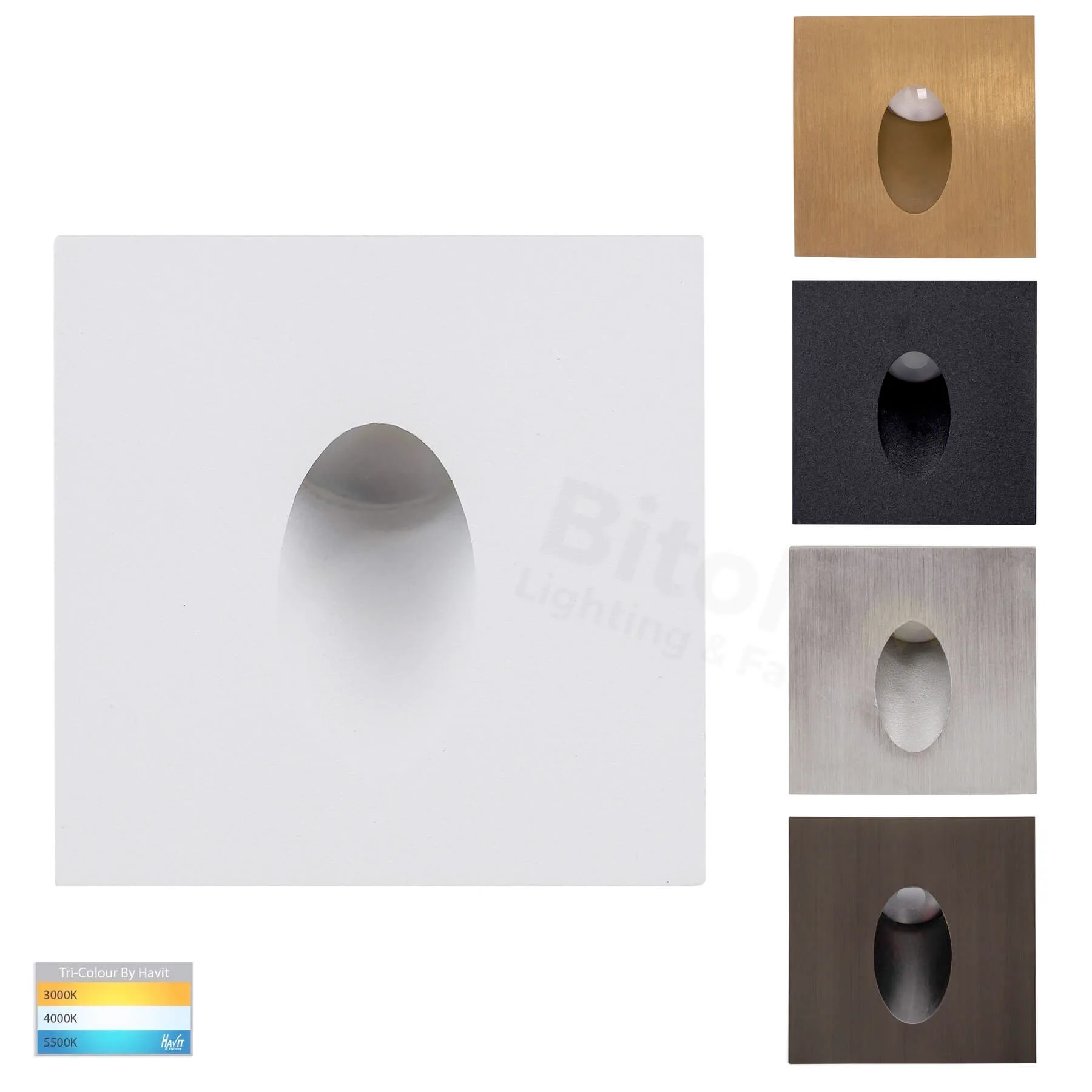 Havit Reces Square HV3215T 12v 3w LED Recessed Step / Wall Light