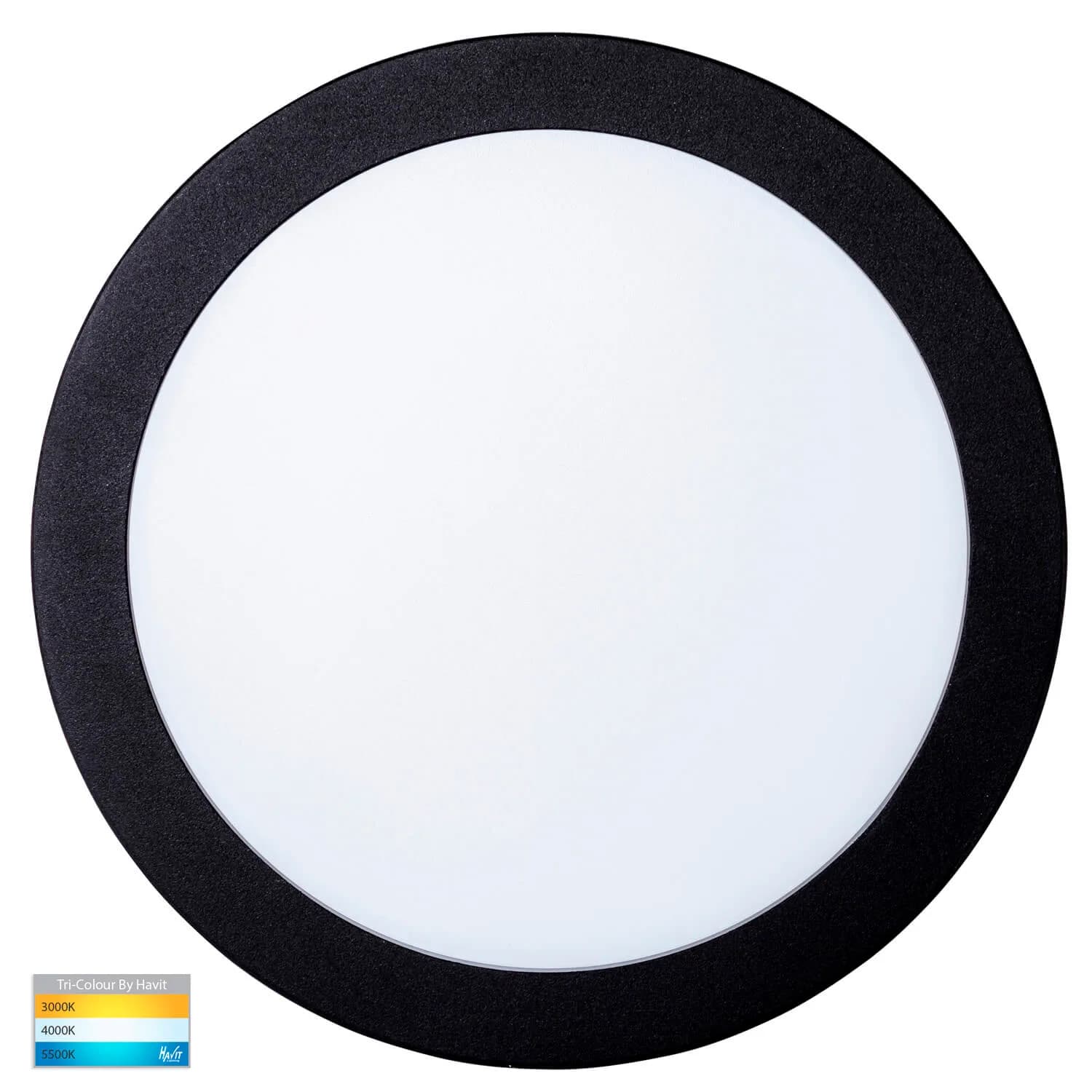 Havit Roto HV36003T-BLK 10w LED Tri-Colour Outdoor Bunker Wall Light
