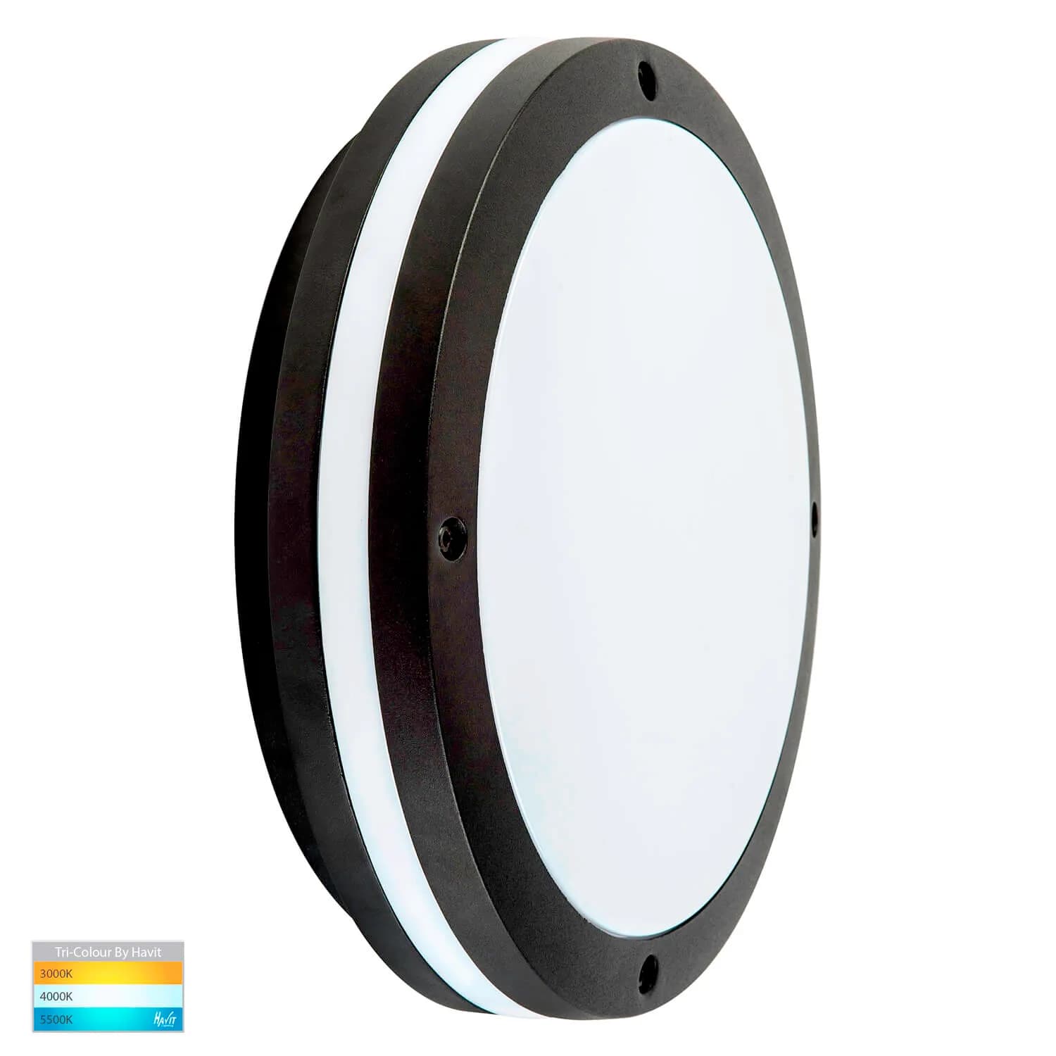 Havit Stor HV3670T-BLK 30w LED Tri-Colour Outdoor Bunker Wall / Ceiling Light