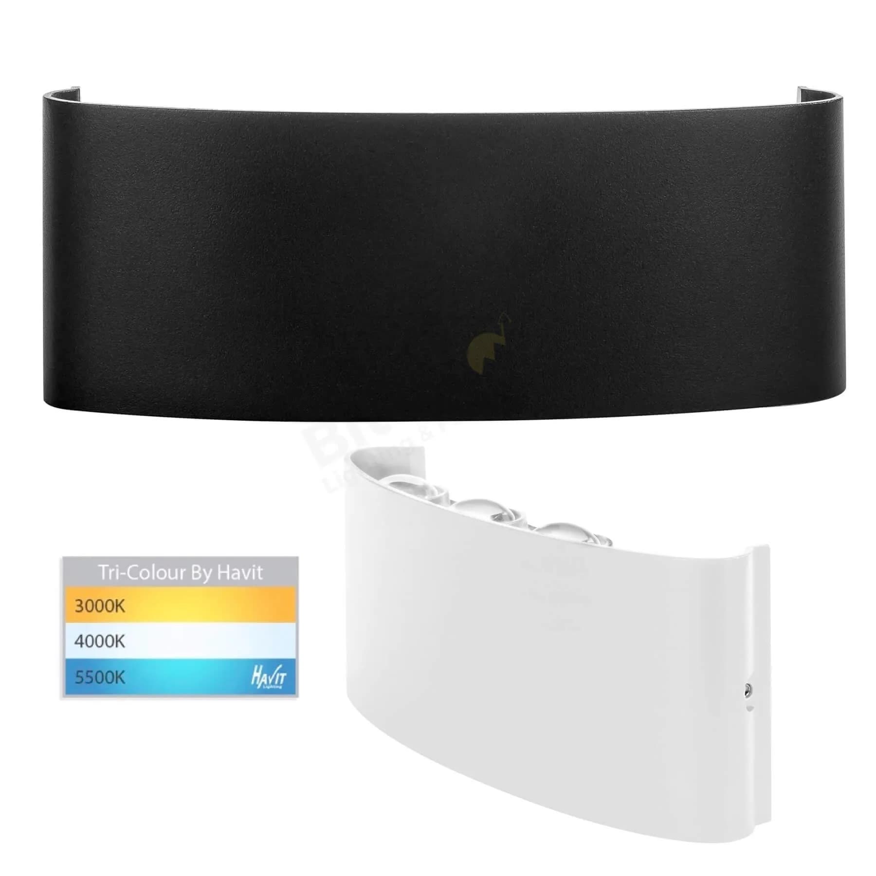 Havit Maro HV3697T Curved Multi-Beam 8w LED Up and Down Outdoor Wall Light