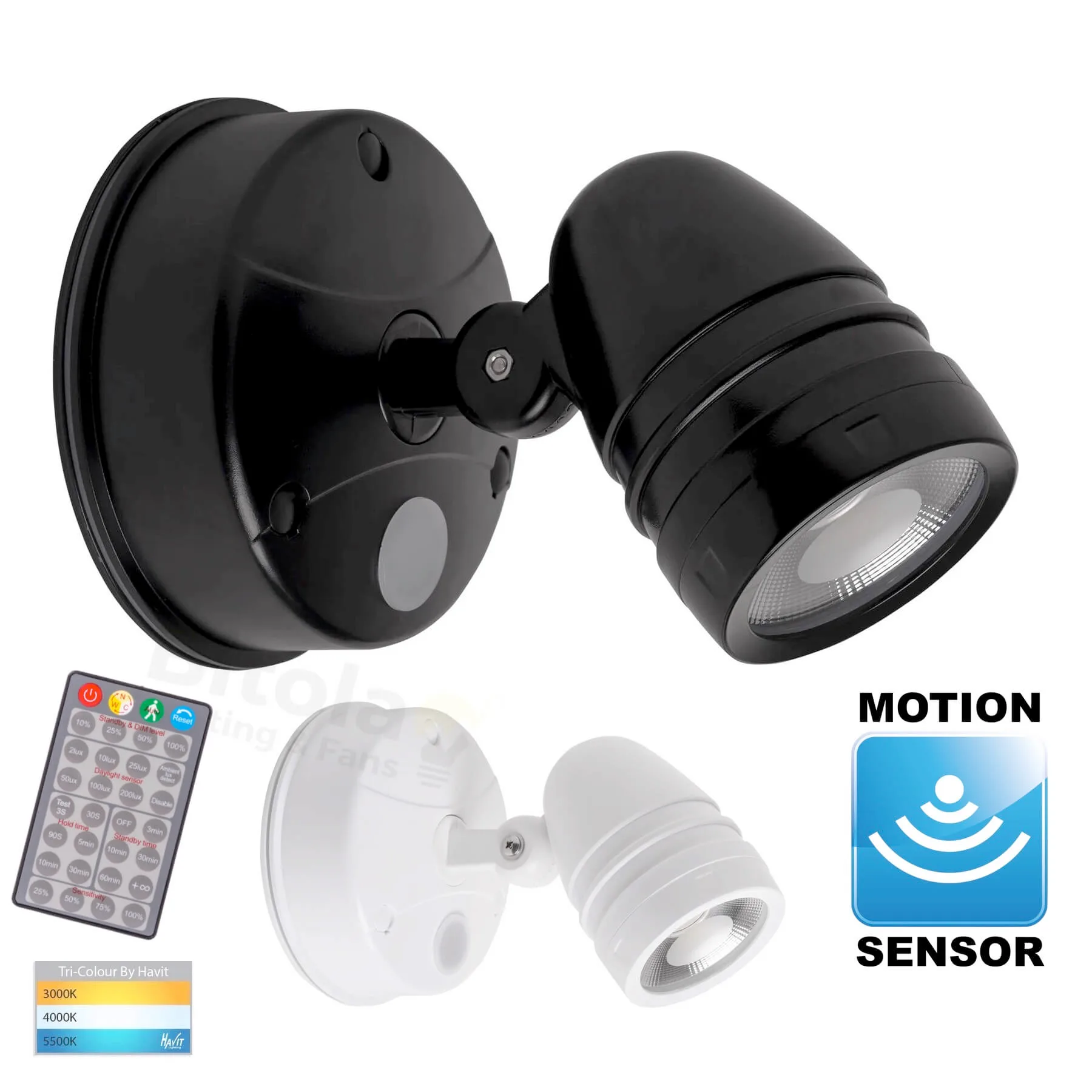 Havit Focus HV3792T Single Adjustable 15w LED Spot Light with Sensor & Remote