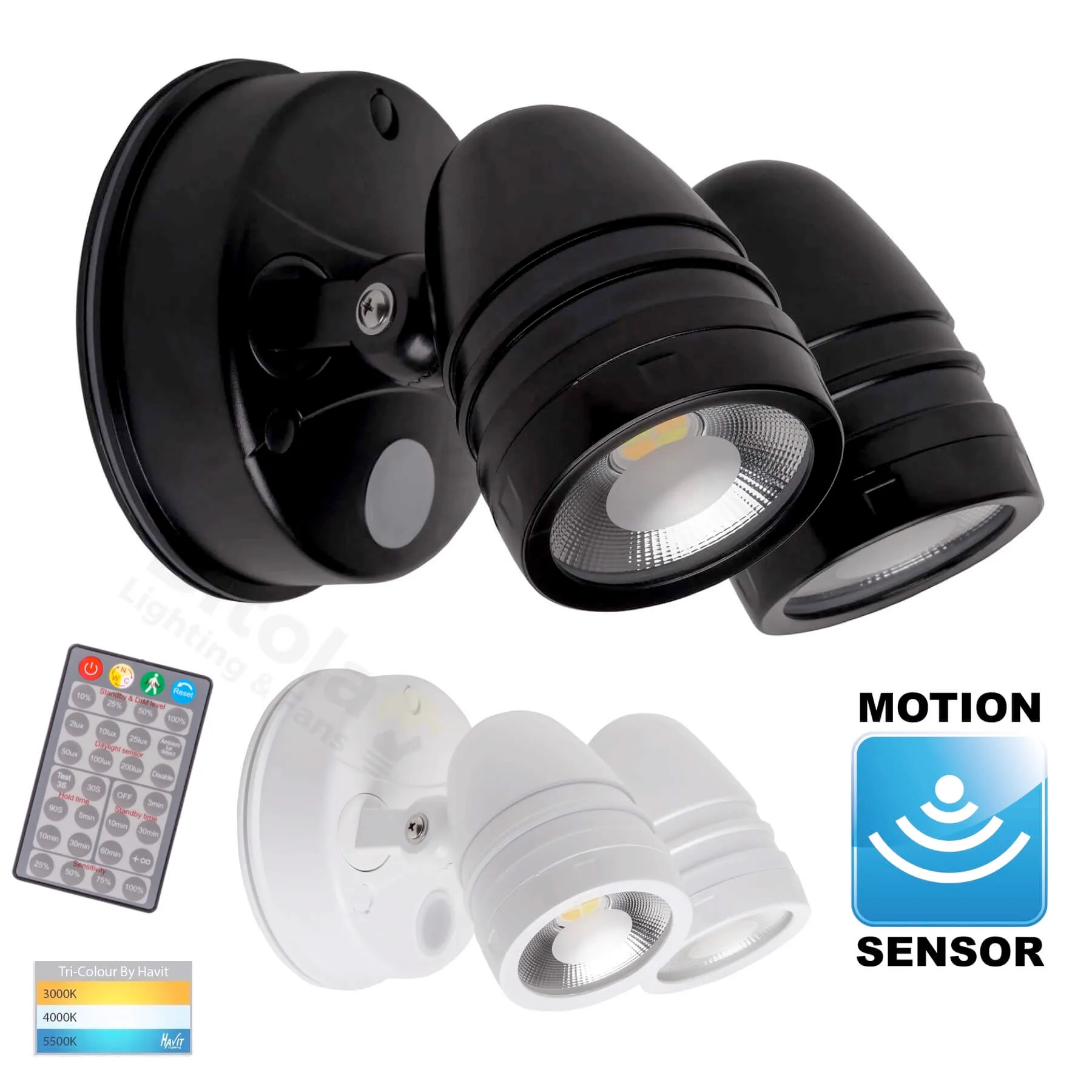 Havit Focus HV3794T Double Adjustable 30w LED Spot Light with Sensor & Remote