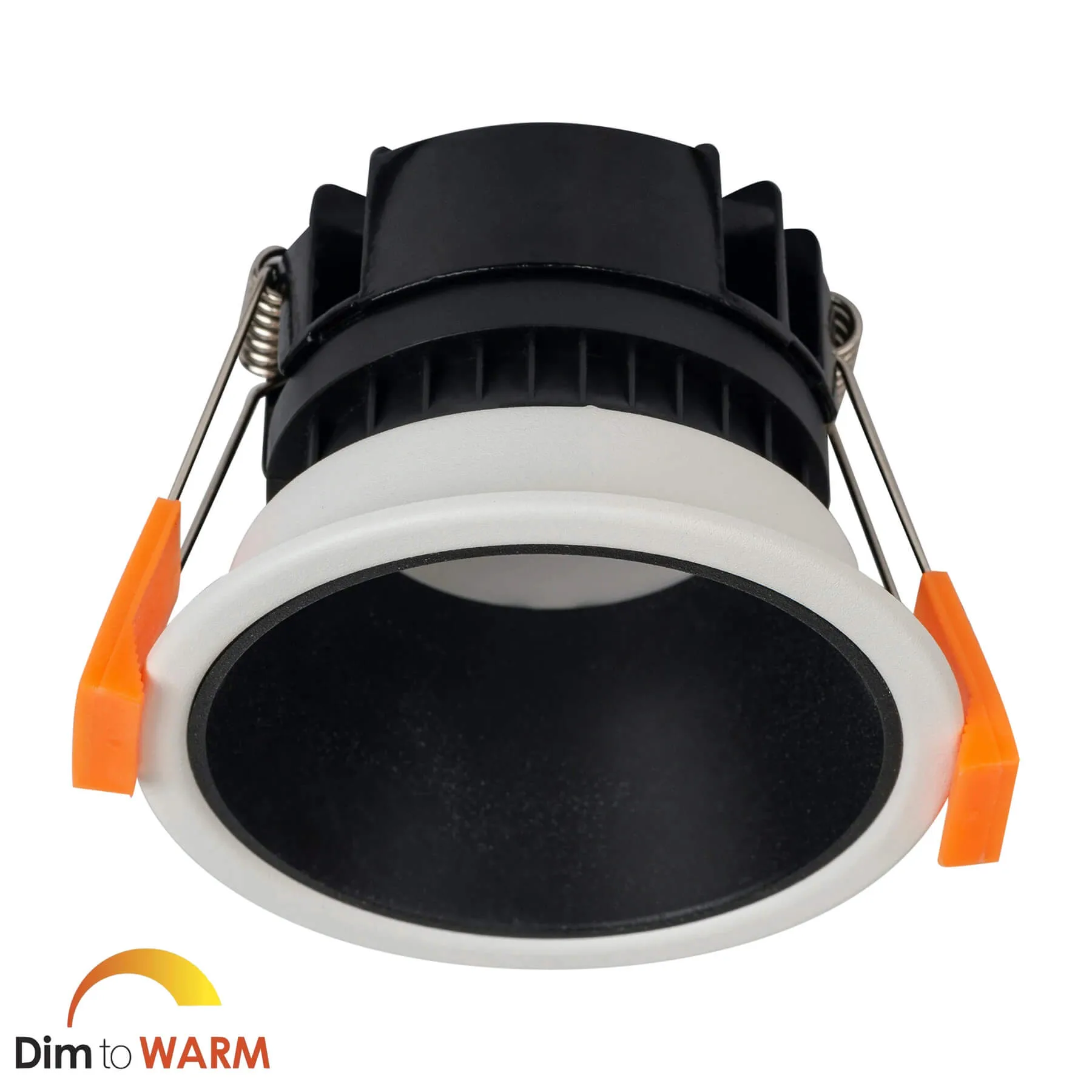 Havit Gleam HV5529D2W-WB White with Black Insert Dim-To-Warm 9w LED Downlight - 76mm Cutout