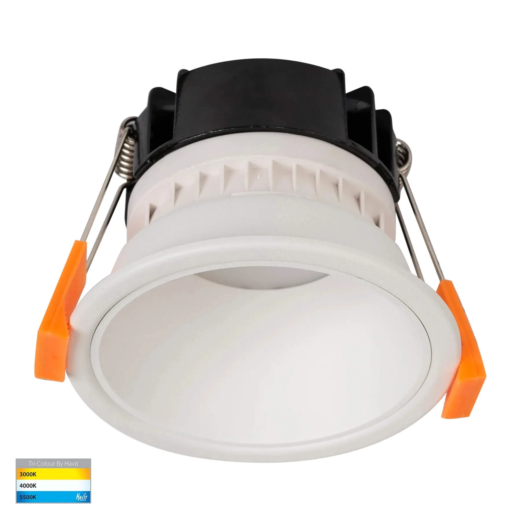 Havit Gleam HV5529T-WW White with White Insert Tri-Colour 9w LED Downlight - 76mm Cutout