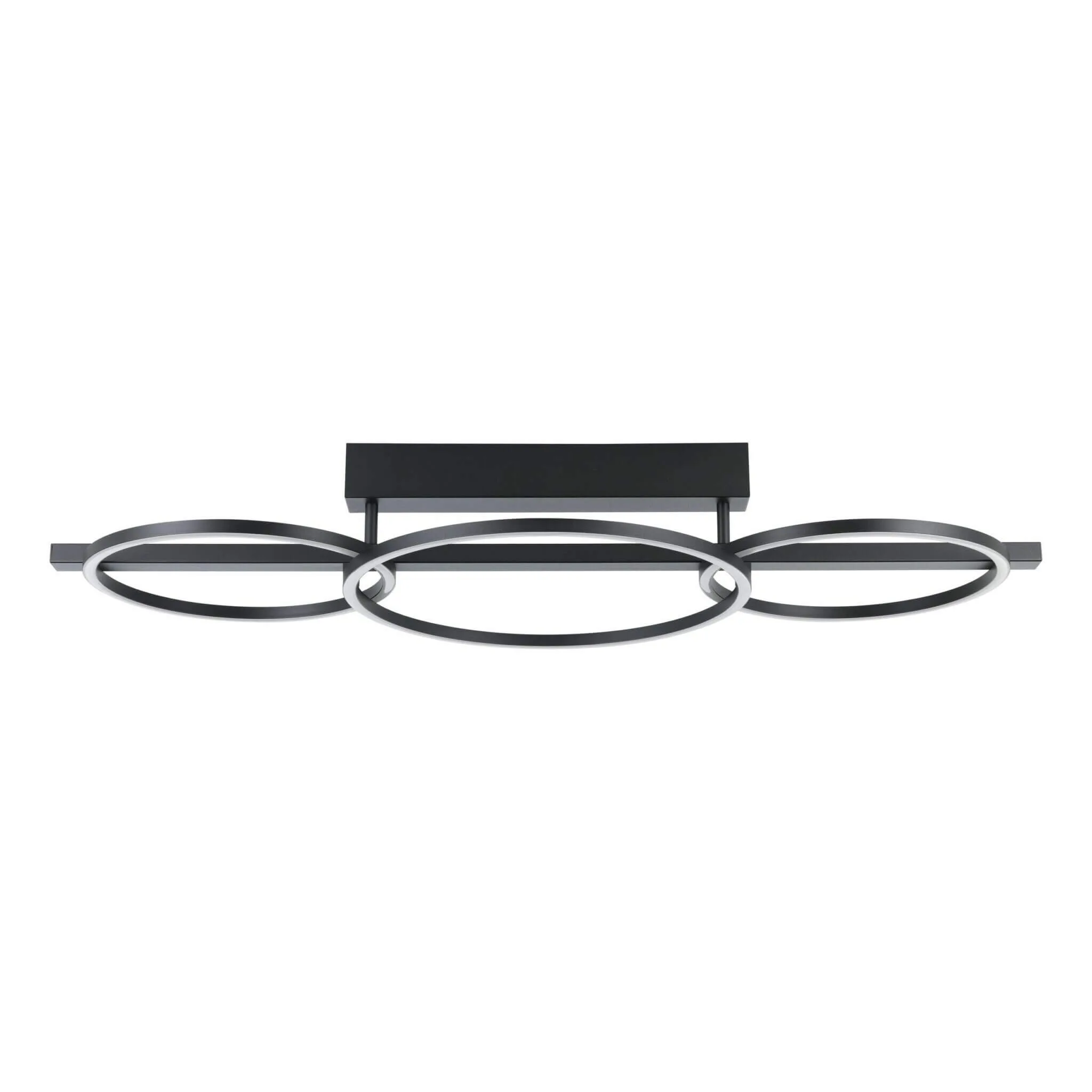Eglo Lanacera 40w LED 3 Halo Ring CTC Ceiling Pendant Light in Black
