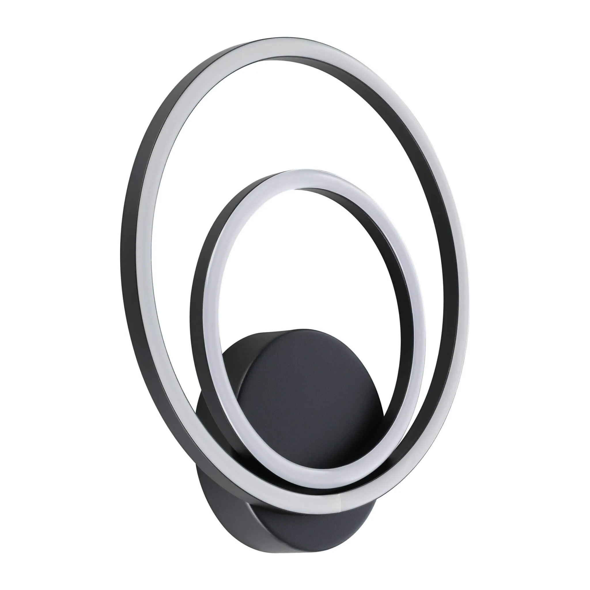 Eglo Lanacera 20w LED Halo Ring Wall Light in Black
