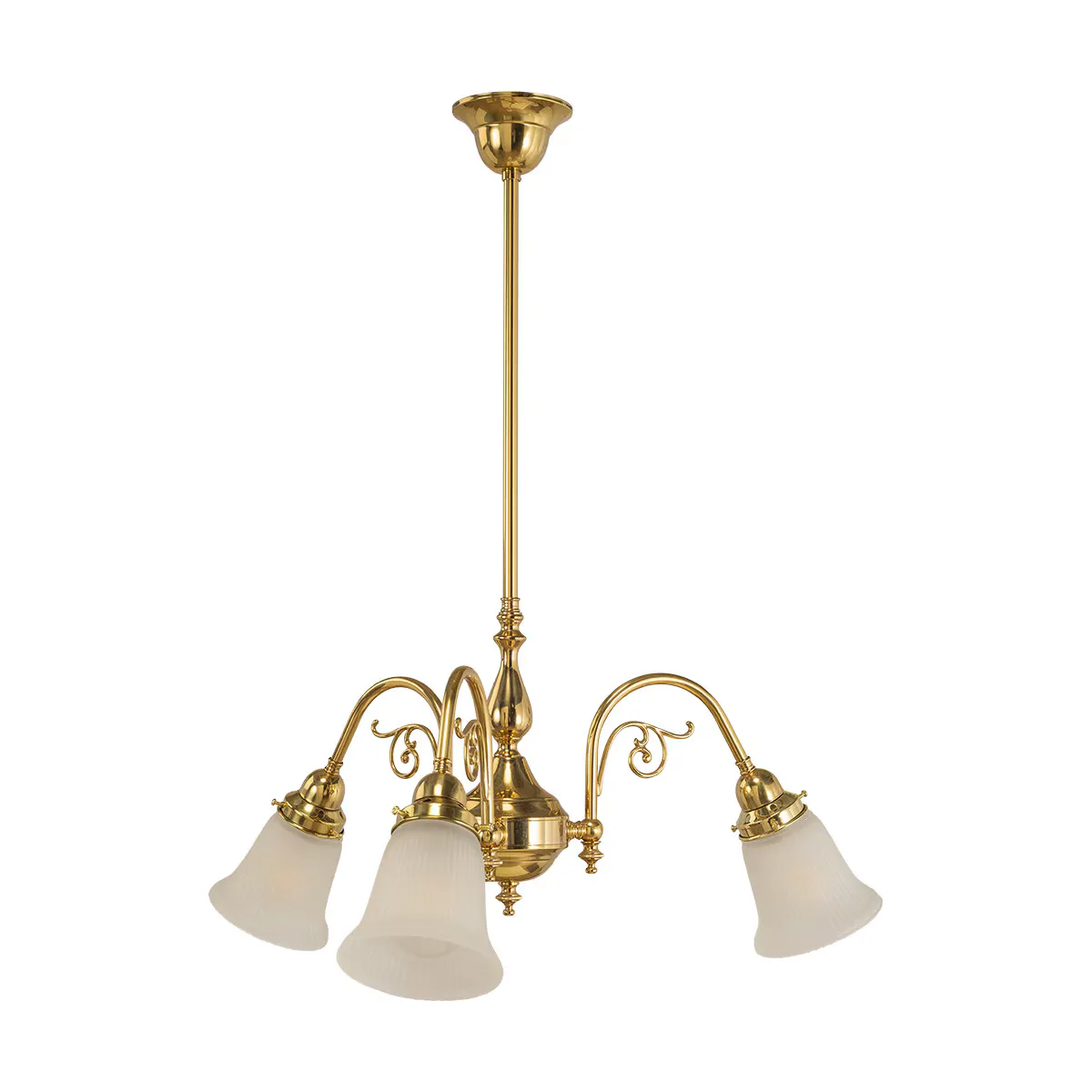 Lighting Inspirations Victoriana 3 Light Pendant With Zipper 23 Frost Shades