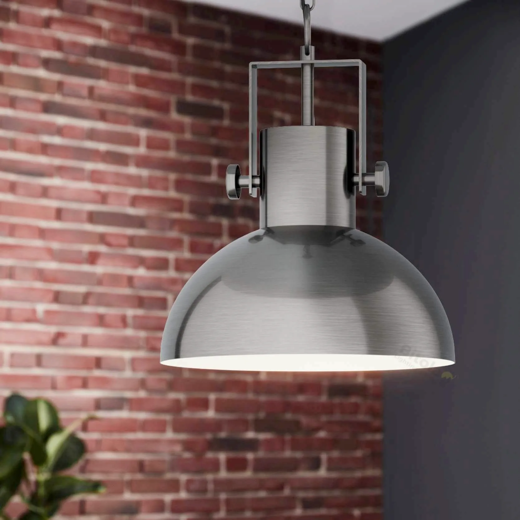 Eglo Lubenham 1 Single Ceiling Pendant - Antique Nickel