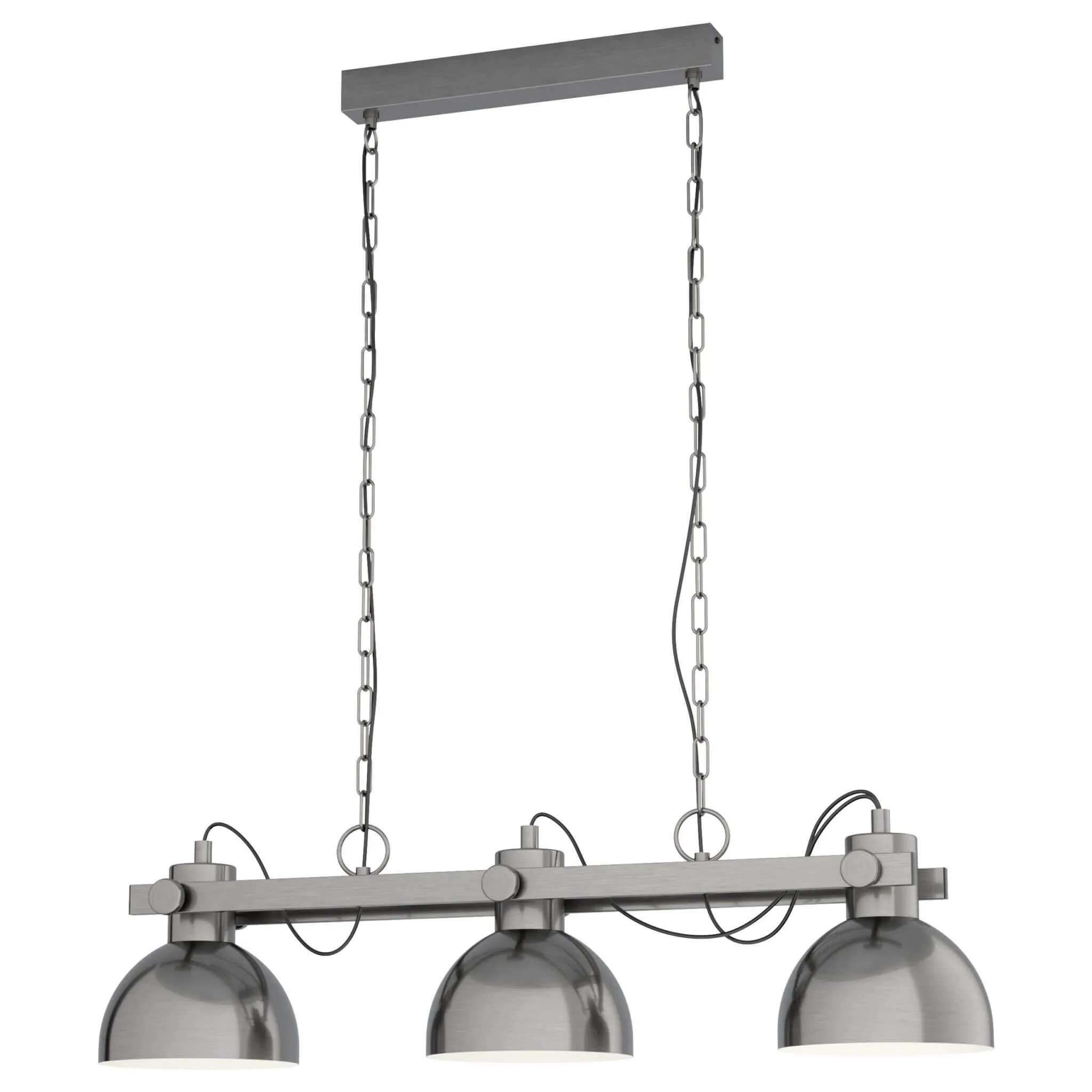 Eglo Lubenham 1 3 Light Bar Ceiling Pendant - Antique Nickel