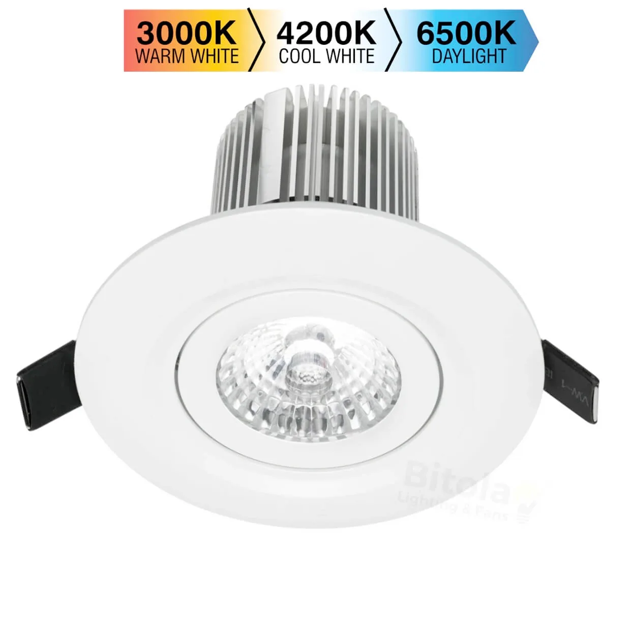 Brilliant Luxor Low-Glare Gimble Tilt Tri-Colour 10w LED Downlight
