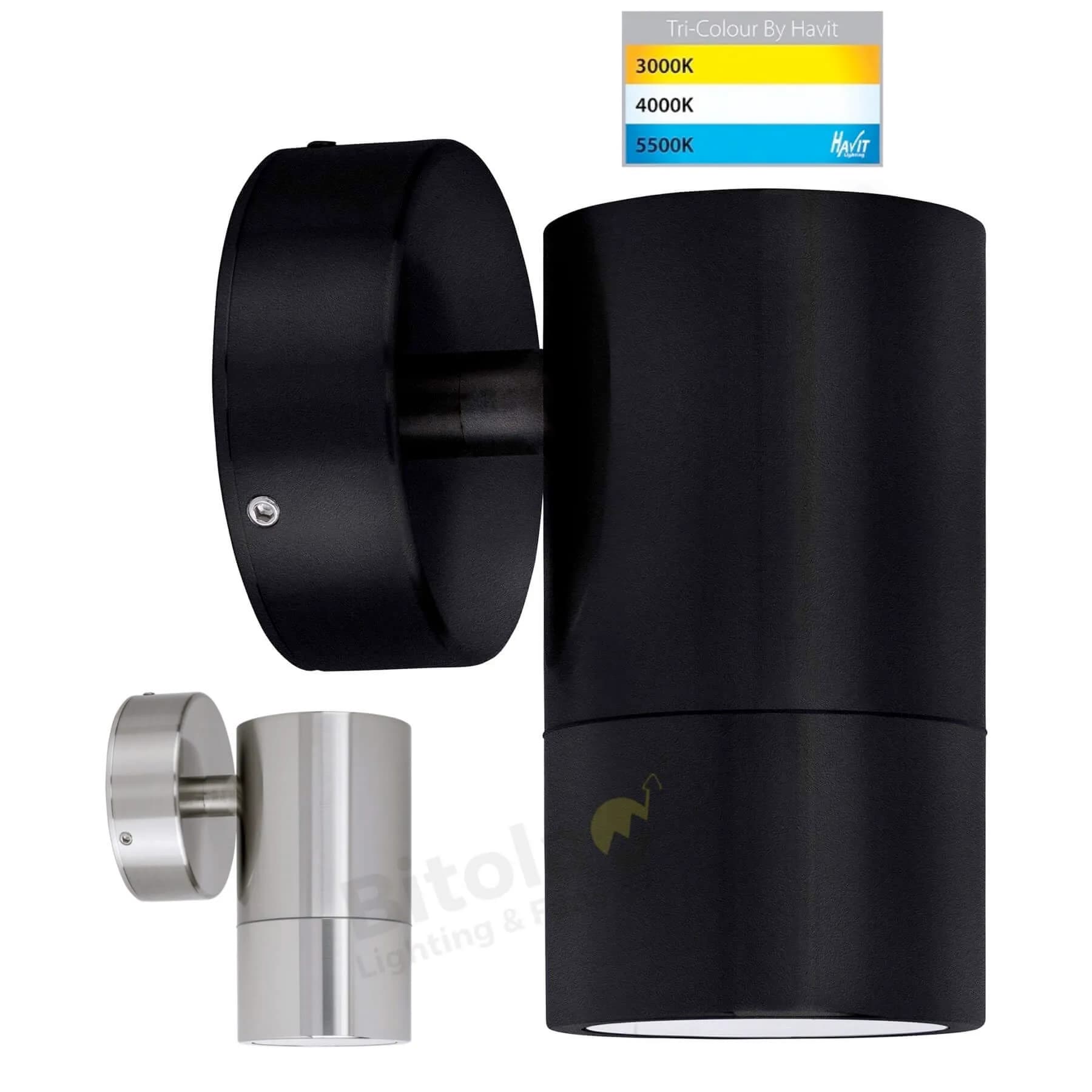 Havit Maxi Tivah Fixed Down Large Tri-Colour 12w LED Outdoor Wall Light