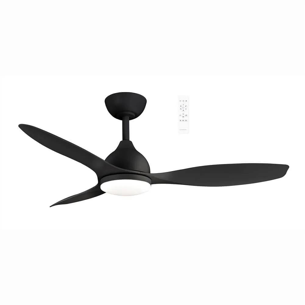 Martec Elite DC 132cm 3 Blade WIFI Ceiling Fan with LED Light - Matt Black