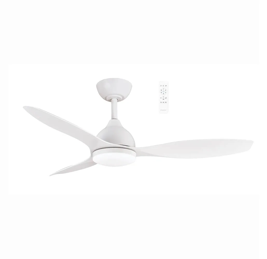 Martec Elite DC 132cm 3 Blade WIFI Ceiling Fan with LED Light - Matt White