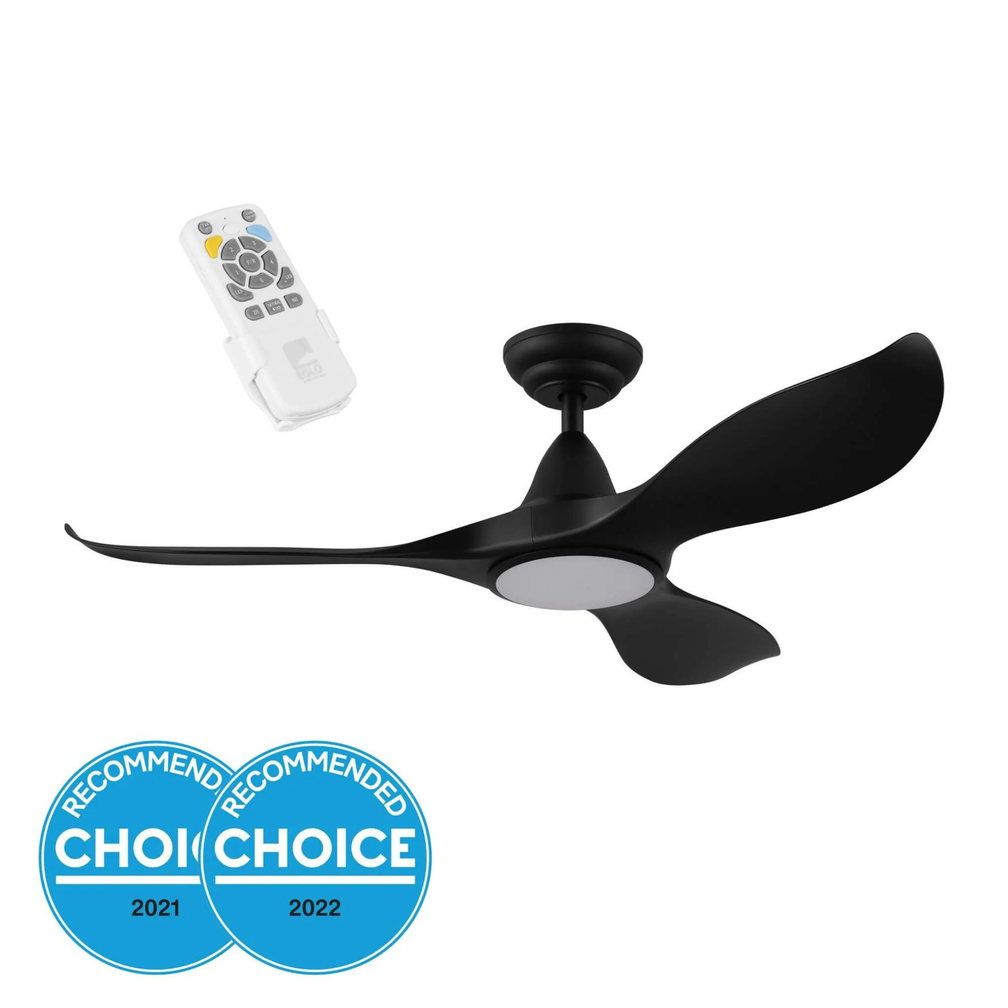 Eglo Noosa 46" DC Ceiling Fan with LED Light Black