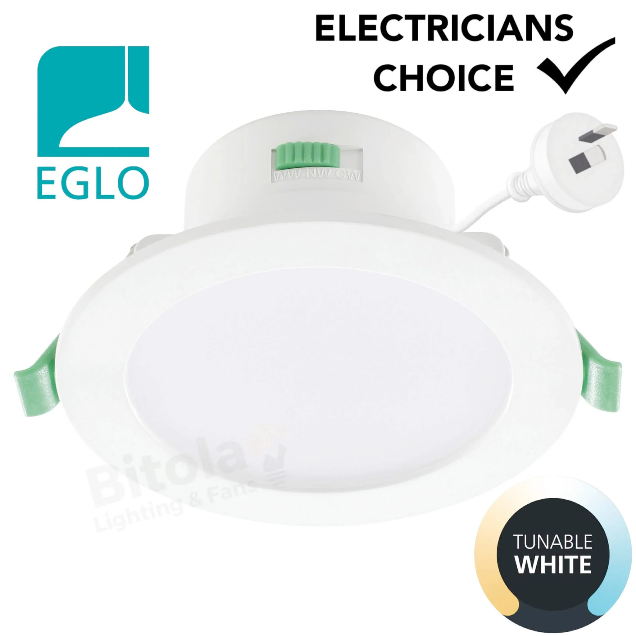 Eglo Rippa 2 9w Tricolour Downlight