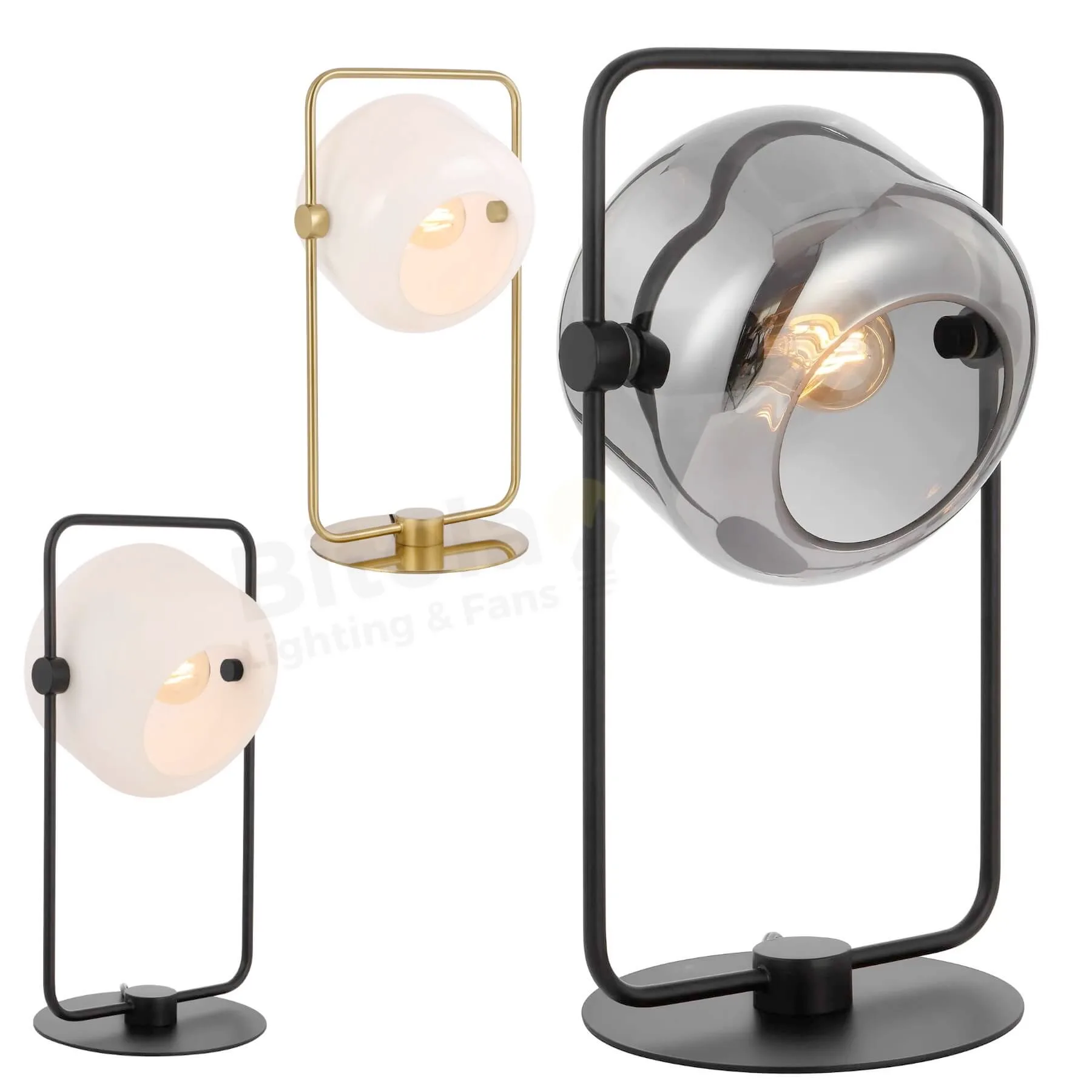 Telbix Rocha Table Lamp in Gold or Black