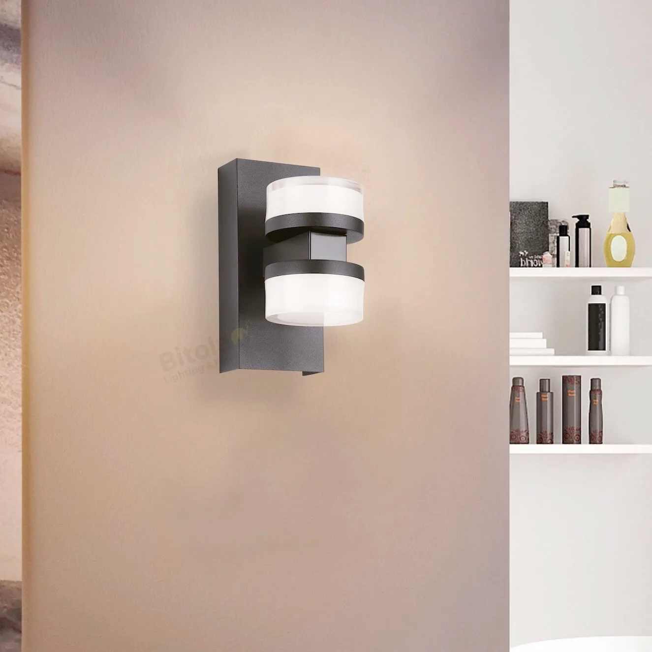 Eglo Romendo 2 Black Tri-Colour 10w LED Wall Light / Bathroom Vanity
