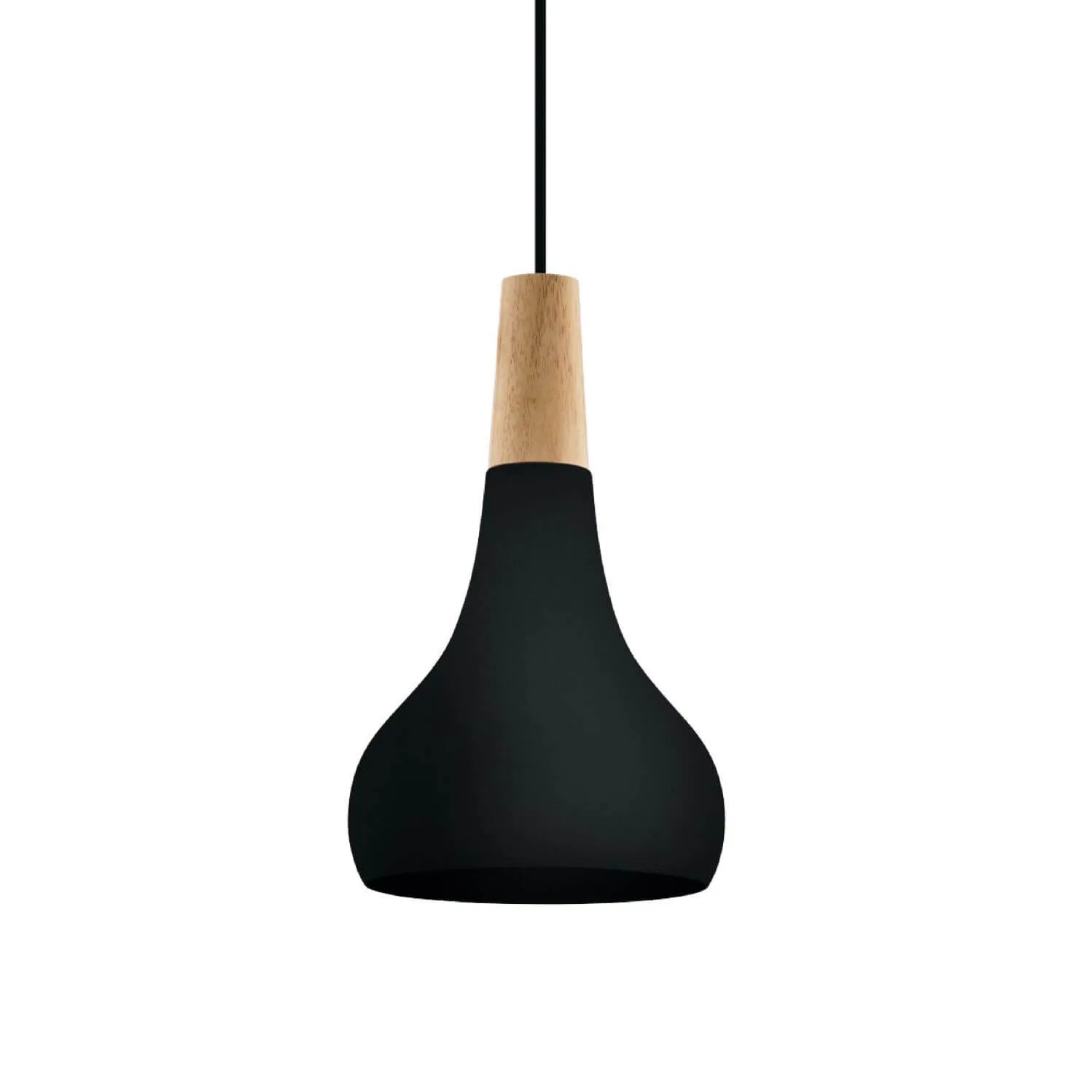 Eglo Sabinar 180mm Small 1 Light Nordic Timber Top Ceiling Pendant