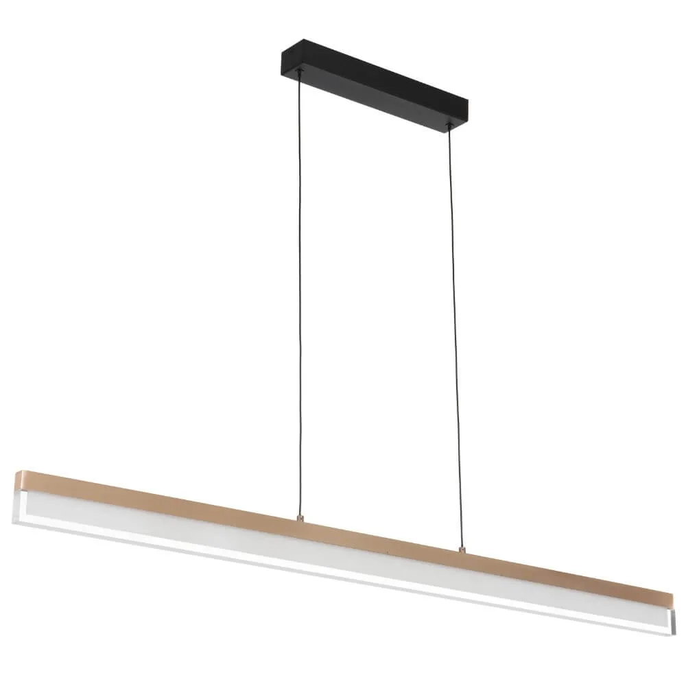 Telbix Salas Linear Pendant Coffee Gold/Black