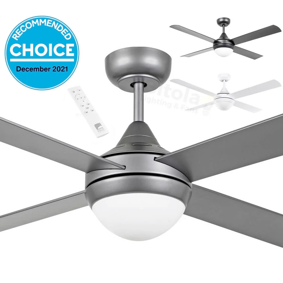 Eglo Stradbroke 52" DC Ceiling Fan with Remote - E27 Light