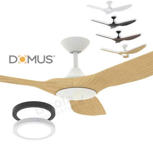 Domus Strike 60" 3 Blade ABS DC Ceiling Fan with Remote Controller