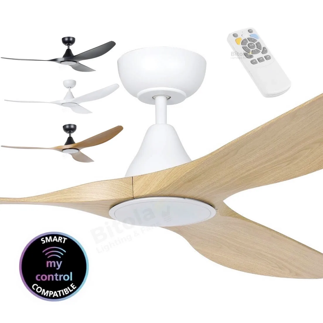 Eglo Surf 60" DC Ceiling Fan with Tri-Colour 20w LED Light & Remote
