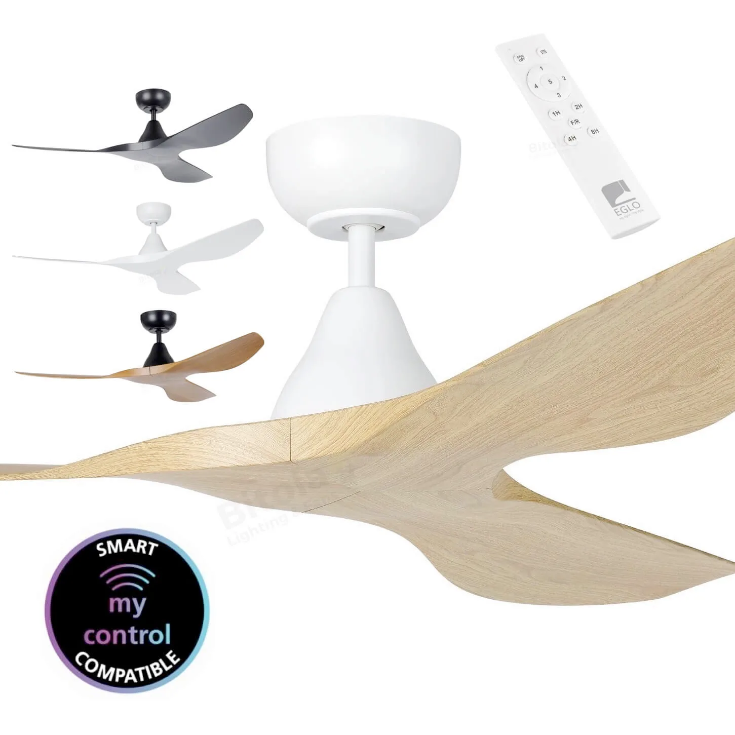 Eglo Surf 52" DC Ceiling Fan with Remote - No Light
