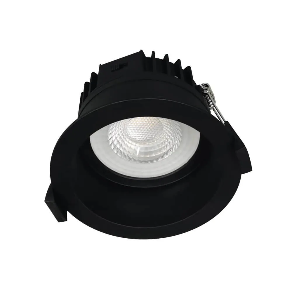 Telbix Macro 105 Black Low-Glare Tri-Colour 9w LED Downlight