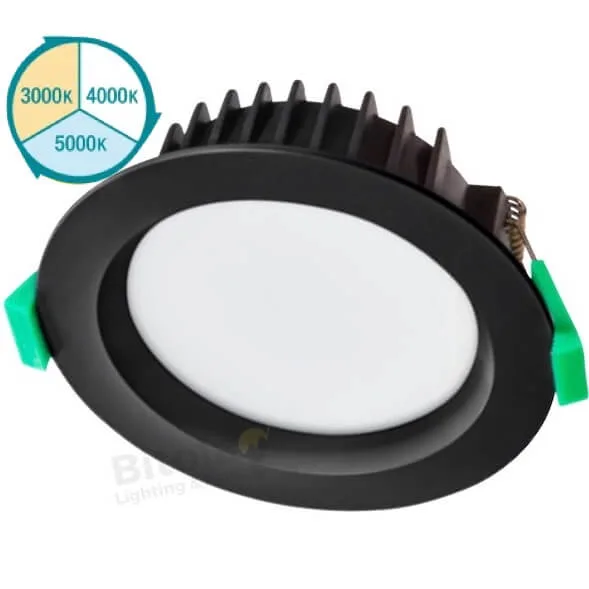 Martec Titan II Recessed Face Tri Colour Dimmable 10w LED Downlight Kit - Black
