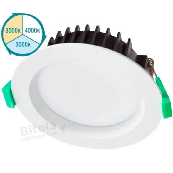 Martec Titan II Recessed Face Tri Colour Dimmable 10w LED Downlight Kit - White