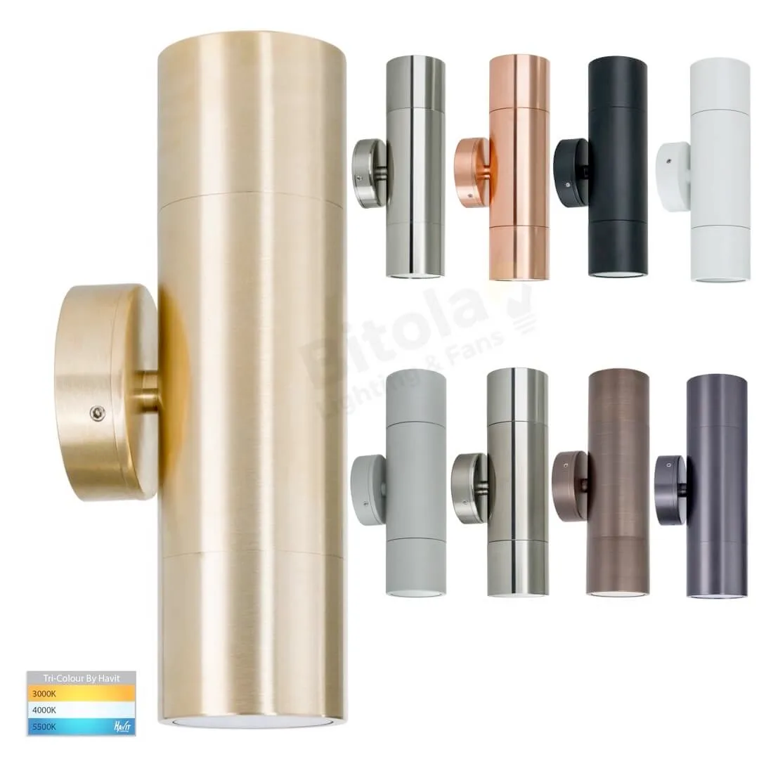 Havit Tivah Up & Down 5w LED Tri-Colour Outdoor Wall Lights in 12v or 240v