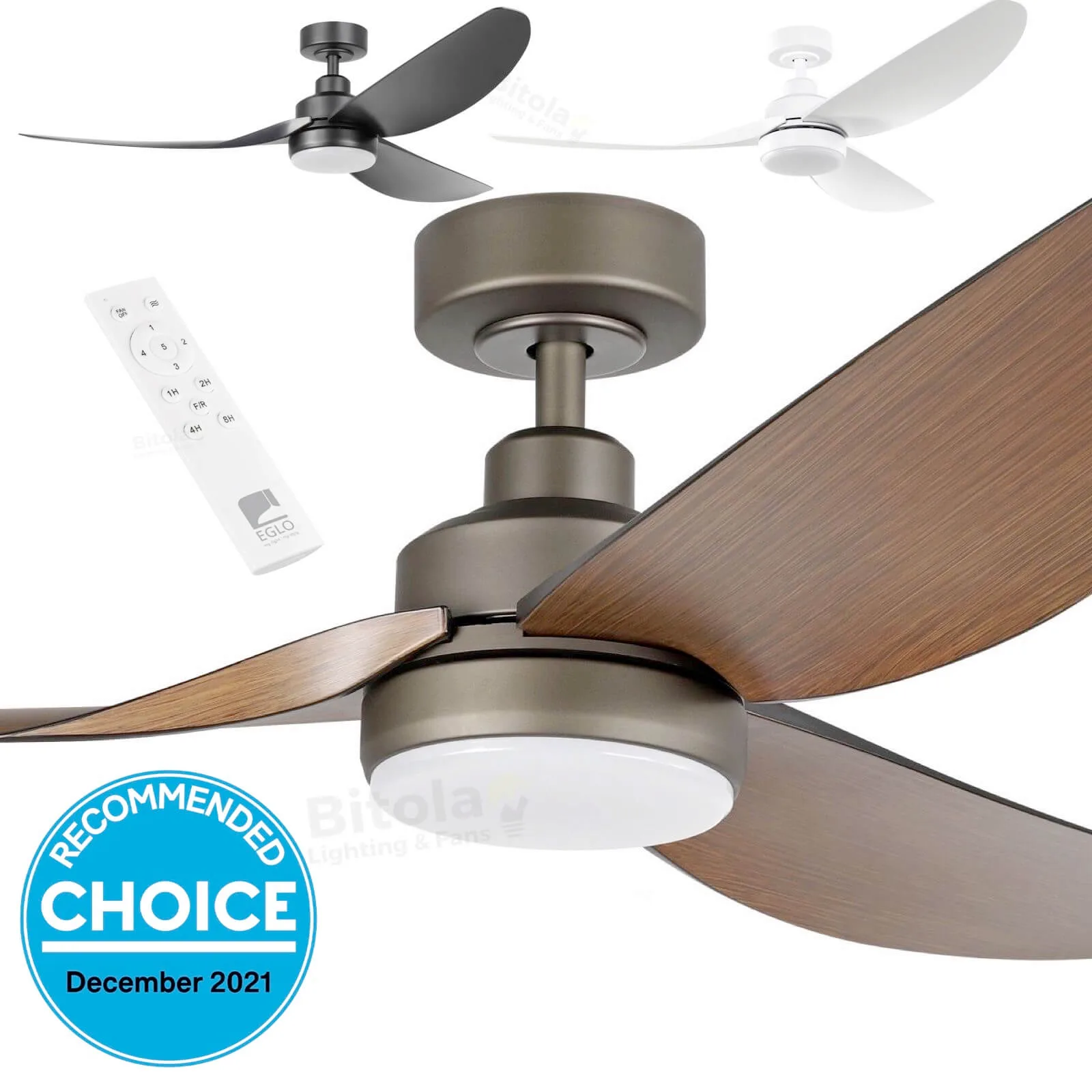 Eglo Torquay 56" DC Ceiling Fan with Tri-Colour 20w LED Light