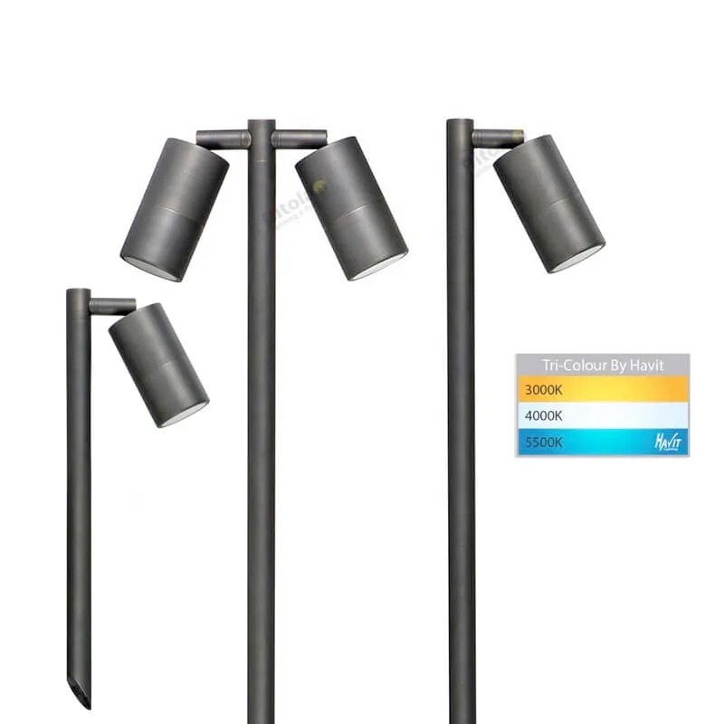 Havit Tivah Antique Brass Spike Lights 405mm / 1000mm - Single or Twin Head