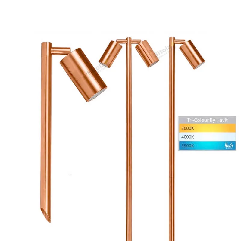 Havit Tivah Solid Copper Spike Lights 405mm / 1000mm - Single or Twin Head