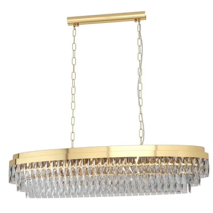 Eglo Valparaiso 13 Light Gold Ceiling Pendant Crystal Hanging Chandelier