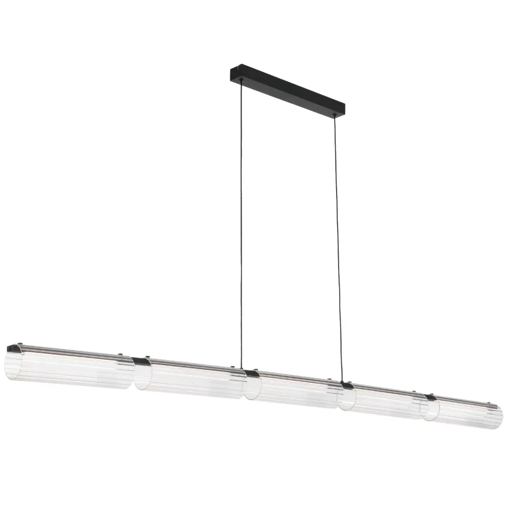 Telbix Voluto Linear Pendant Black